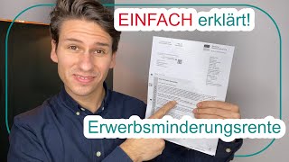 Erwerbsminderungsrente EINFACH erklärt  kurz und knapp [upl. by Hnamik873]