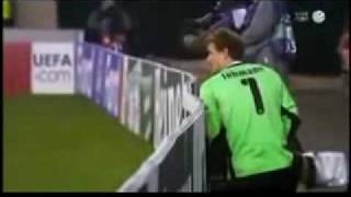 Soccer 7 Goalie Jens Lehmann of VfB Stuttgart Pees During G [upl. by Siramaj377]