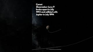 Shoemaker Comet colliding with Jupiter space cognifive universesandbox2 [upl. by Ettenahc]