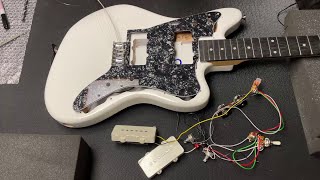 Modifying Monoprice Indio Offset OS20 w Fender Jazzmaster Pickup Swap  Rhythm Circuit  Guitar Mod [upl. by Ilojne231]