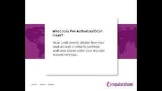 PreAuthorized Debit Service Canada Overview for Shareholders [upl. by Airad]