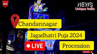 LIVE  Chandannagar Jagadhatri Puja Procession 2024 [upl. by Siramad]