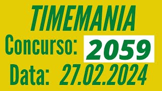 Timemania de hoje [upl. by Pelagias]