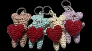 Tuto porte clé ours amoureux au crochet AlextitiaTutoCrochet [upl. by Acirej428]