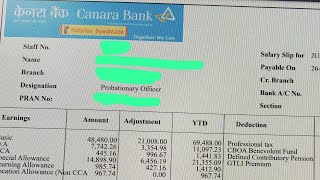 Newly joined IBPS PO Salary Slip  Canara Bank  Amrita Konar IBPS PO [upl. by Nayr]