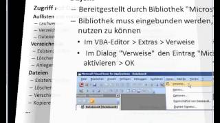 PRG10SU04 Programmierung Dateisystem Dateizugriff FileSystem und FileSystemObject [upl. by Aeresed]