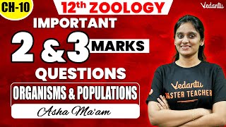 12th Zoology  Chapter 10  Important 2 and 3 Mark Questions  2nd Mid Term  Asha Maam [upl. by Namhcan]