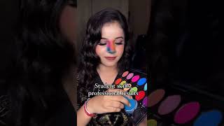 Students skillsProfessional results beautytips makeuptutorial colourfulmakeup fantasymakeup [upl. by Neff861]