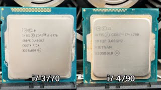 Intel i7 4790 vs i7 3770  GTX1070 test [upl. by Anaeirb]