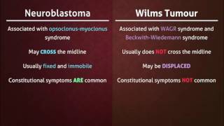 Neuroblastoma vs Wilms Tumour [upl. by Sinnel]