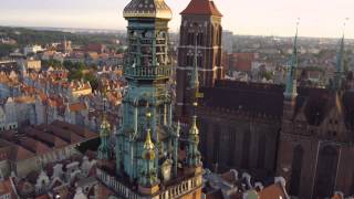 Gdańsk z lotu ptaka 4K  Gdansk from above 4K Poland [upl. by Acimehs]