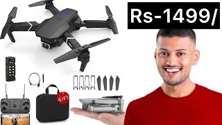 DRONES E88 UPGRADE VERSION FOLDABLE CAMERA DRONE UNBOXING amp REVIEW  ₹1499 ONLY [upl. by Chance]