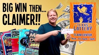 🤑 BIG WIN to HUGE WIN CLAIMER INCREDIBLE ODDS 💰 170 IN TEXAS LOTTERY Scratch Off Tickets [upl. by Aicilaana]