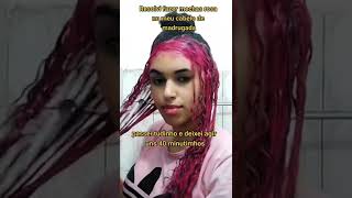 PINTANDO CABELO CACHEADO SOZINHA EM CASA cachos cabelo shorts salonlinebrasil migssalonline [upl. by Lodie]