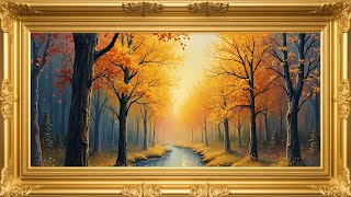 Wax Color Autumn Forest Artistic Frame Masterpiece  Art Corner Screens Live [upl. by Juieta812]