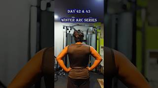 Day 42amp43 back workout💀🔥 winter arc series🥶 90days transformation🔥transformation day42 day43 [upl. by Saree]