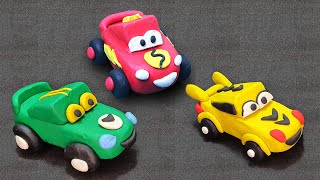 Clay Art For Kids  How To make McQueen Car Clay Modelling  Easy make Car by clay diye jinis banano [upl. by Marge709]