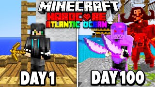 I Survived 100 Days of Hardcore Minecraft in the Atlantic Ocean Heres What Happened [upl. by Yerok]