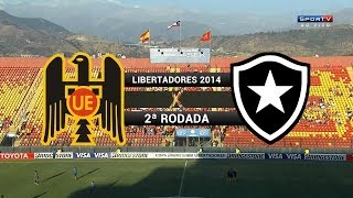 Gols  Union Espanhola CHI 1 x 1 Botafogo  Libertadores 2014  26022014 [upl. by Ehtyaf]