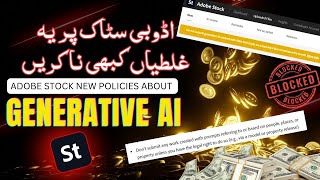 Update to Adobe Stock Generative Ai content policies How to submit Ai Photos to Adobe stock [upl. by Eladnek]