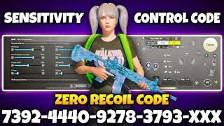 BGMI BEST 🔥 SENSITIVITY SETTINGS  BGMI SENSITIVITY CODE TODAY  BGMI ZERO RECOIL SENSITIVITY CODE [upl. by Ronoh]