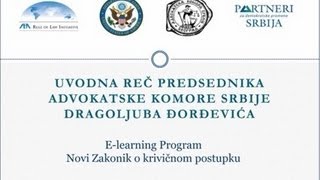 Uvodna reč predsednika Advokatske komore Srbije Dragoljuba Đorđevića [upl. by Ahsinauj]