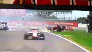 British Grand Prix crash1 [upl. by Aynatan]