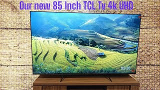 TCL 85 Inch 4K UHD Unboxing  TCL 85 inch Model P745  TCL Google Tv  Impression  How big is it [upl. by Rexferd]