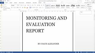 How to Write a Monitoring and Evaluation Report [upl. by Terej]