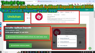 Tutorial Cara Download dan Uninstall Aplikasi Dapodik versi 2024 dan Install Dapodik versi 2025 [upl. by Kannry]