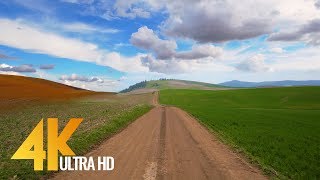 4K Scenic Drive  Palouse Roads Washington State  3 Hour of Road Drive with Soothing Music [upl. by Bevon961]