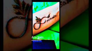 Name design with mehndi mehndimehndidesign hennadesigntrending shortsfeedexplore youtubeshort [upl. by Dulcy]