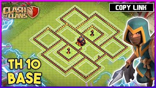 BEST TH 10 DEFENSE BASE  TH 10 LAYOUT COPYLINK  BASE TH 10 TERKUAT 2024 ClashOfClans [upl. by Prager]