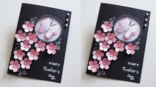 DIY Teachers Day Card  Easy and Quick card making  step by step  Handmade Teachers Day Card [upl. by Enamrahs134]