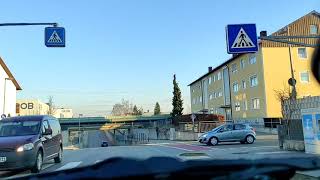 Driving in Mindelheim in Swabia Bavaria  Germany [upl. by Gilder]