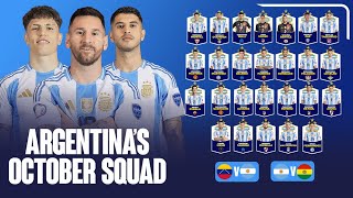 AFFICIAL  Argentina Confirmed 2026 World Cup Qualifiers Squad  VS Bolivia and Venezuela [upl. by Lamberto]