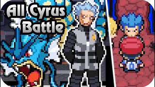 Pokemon Platinum  All Galactic Boss Cyrus Battles 1080p60 [upl. by Ledoux]