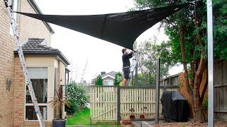 How to install a Coolaroo Shade Sail [upl. by Clement]