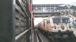 Pranav Jewellers Livery Loco12969 Coimbatore Jaipur SF Express Arriving Arakkonam Junction [upl. by Fabrianna]