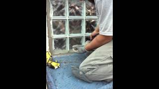 How To Mortar a Glass Block Window [upl. by Aniled370]