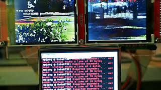 Raspberry Pi Zero with 3 screens monitors triple screen dual screen monitor security ili9341 [upl. by Paschasia]