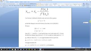 Newton raphson in Matlab using a while loop [upl. by Aikmat]