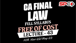 CA FINAL LAW  LECTURE 43  FOR NOV 22MAY 23  FCRA 1 [upl. by Maxentia]