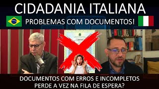 CIDADANIA ITALIANA  PROBLEMA COM DOCUMENTOS E AGORA [upl. by Torres909]