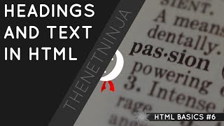 HTML Tutorial for Beginners 06  Headings and Text [upl. by Mccutcheon]