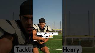 Tackling Derrick Henry be like‼️🤣 footballshorts americanfootball nfl [upl. by Dduj291]