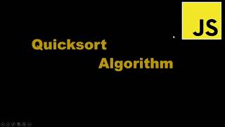 QuickSort Algorithm in JavaScript [upl. by Nyladnarb]