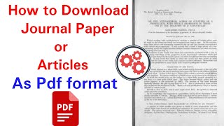 How to download journal papers for free  How to download articles from google scholar in tamil [upl. by Sluiter]