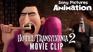 Frank Tries On Dracs Cape  HOTEL TRANSYLVANIA 2 [upl. by Bayly891]