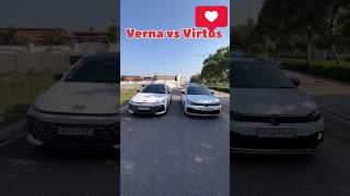 Virtus VS Verna 🔥 volkswagen hyundai shorts [upl. by Nowad988]